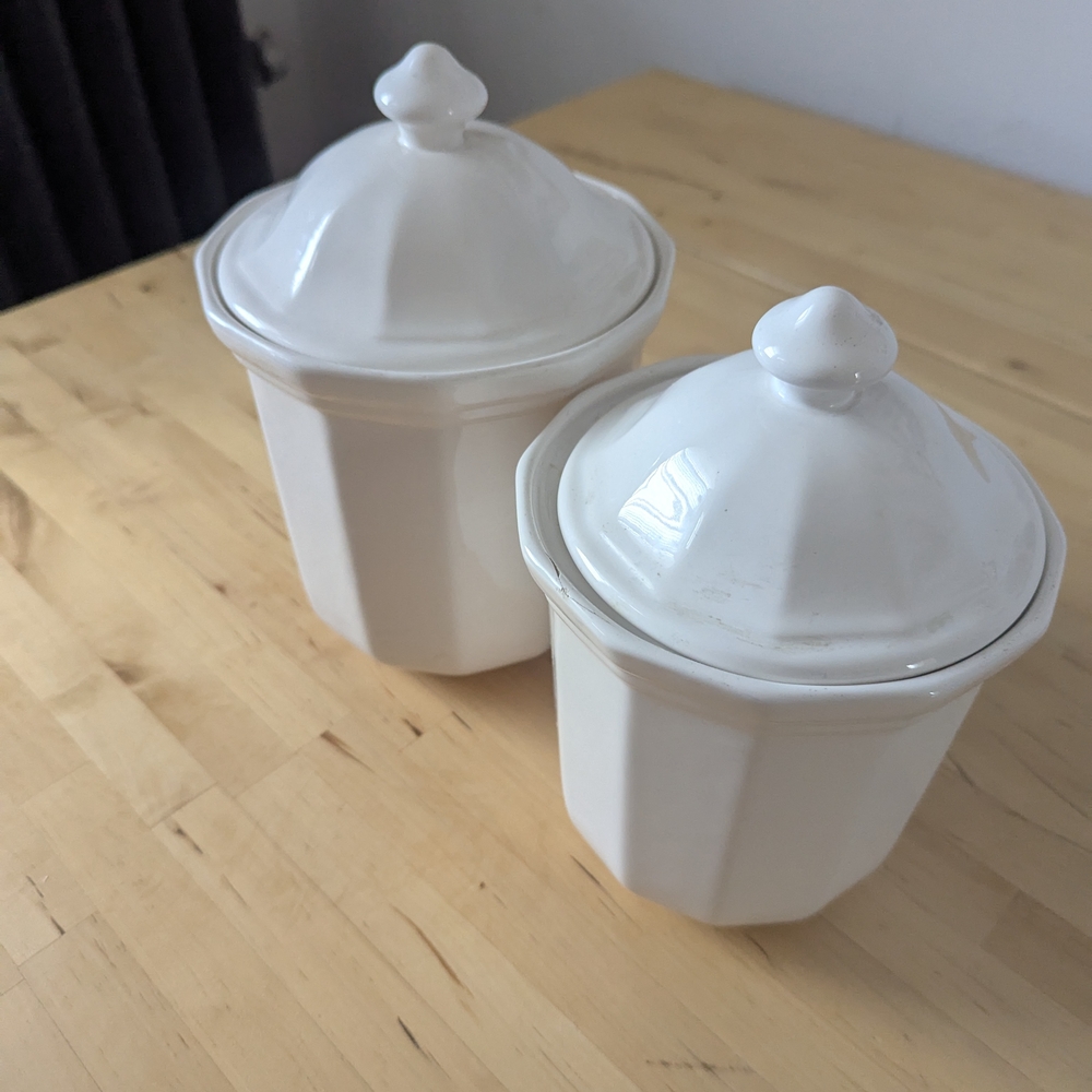 Chic White Ceramic Storage Jars
